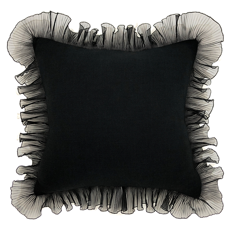 Black Tie Ruffle 20" Pillow