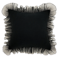 Black Tie Ruffle 20" Pillow