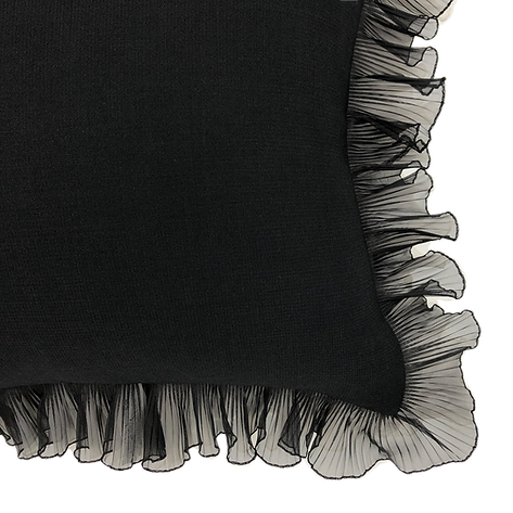 Black Tie Ruffle 20" Pillow